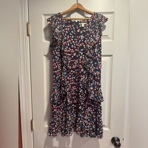 Michael Kors Navy Blue Floral Dress L